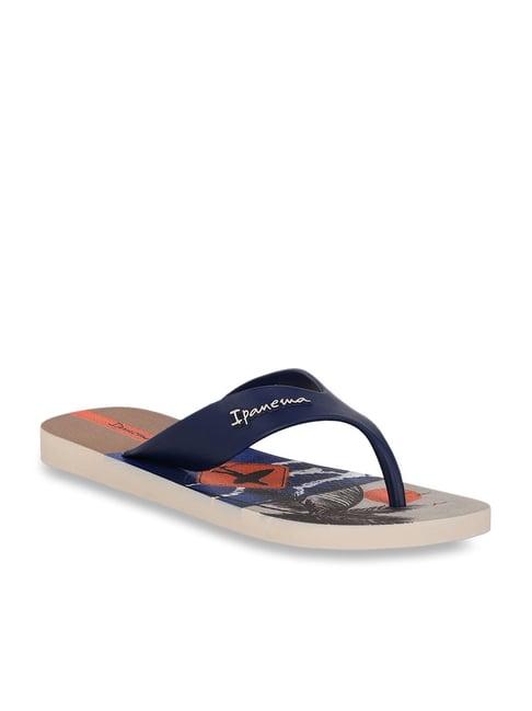 ipanema navy & beige flip flops