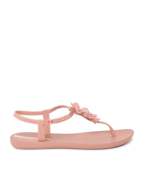 ipanema women's class flora pink t-strap sandals