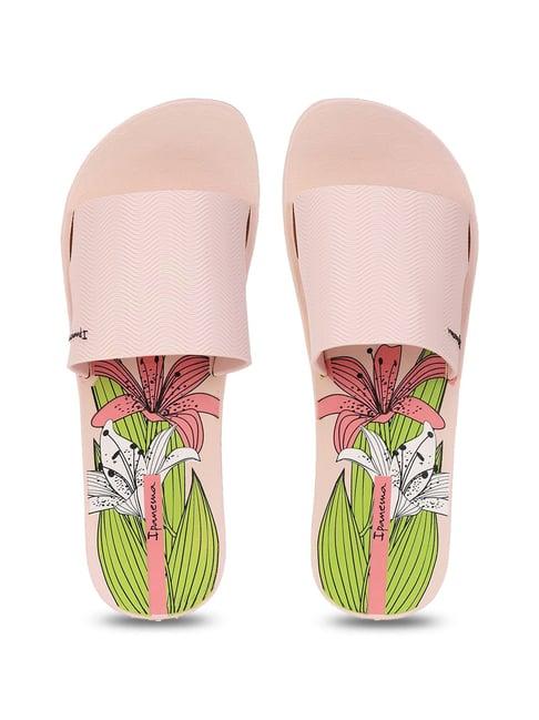 ipanema women's way print fem blush pink slides