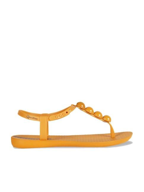 ipanema women's yellow t-strap sandals
