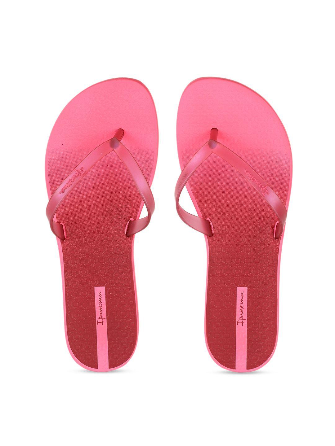 ipanema women pink printed thong flip-flops