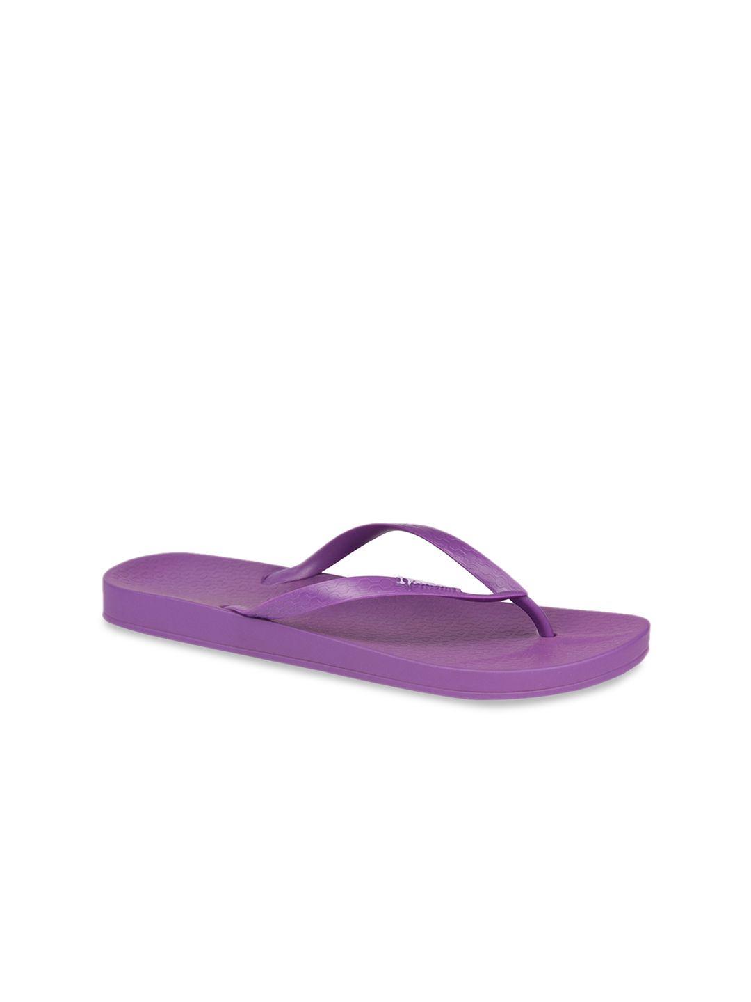 ipanema women purple solid thong flip-flops