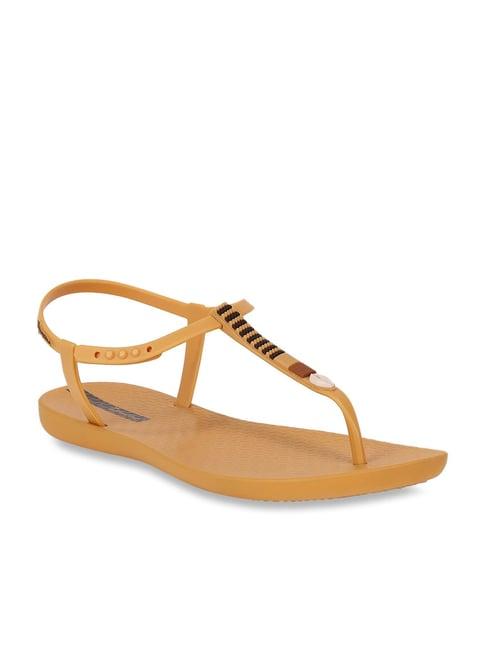 ipanema yellow t-strap sandals