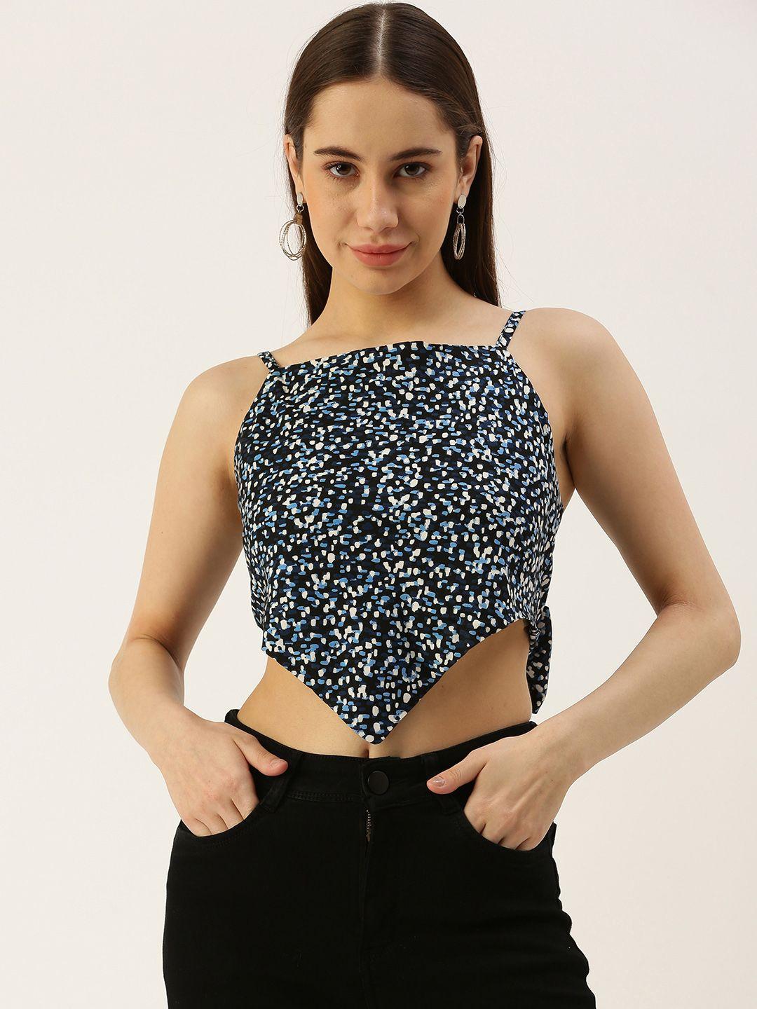 iqraar animal print styled back top