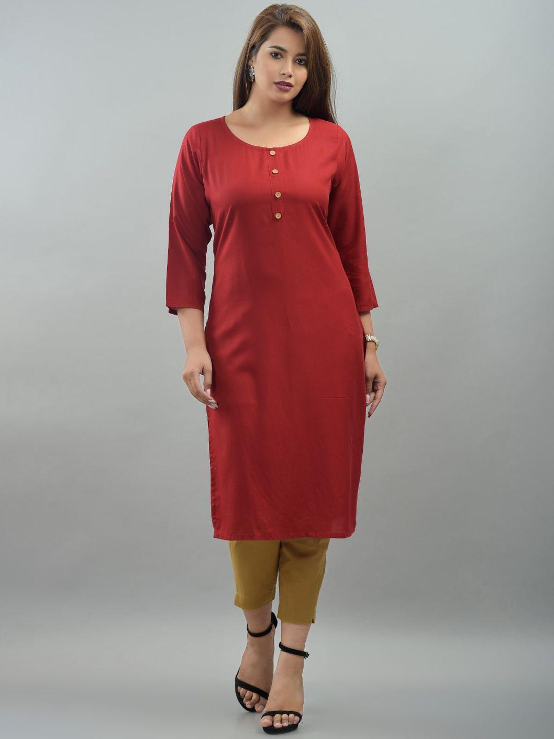 iqraar women maroon mirror work kurta