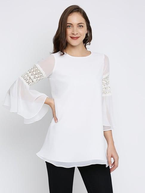 ira soleil white loose fit top