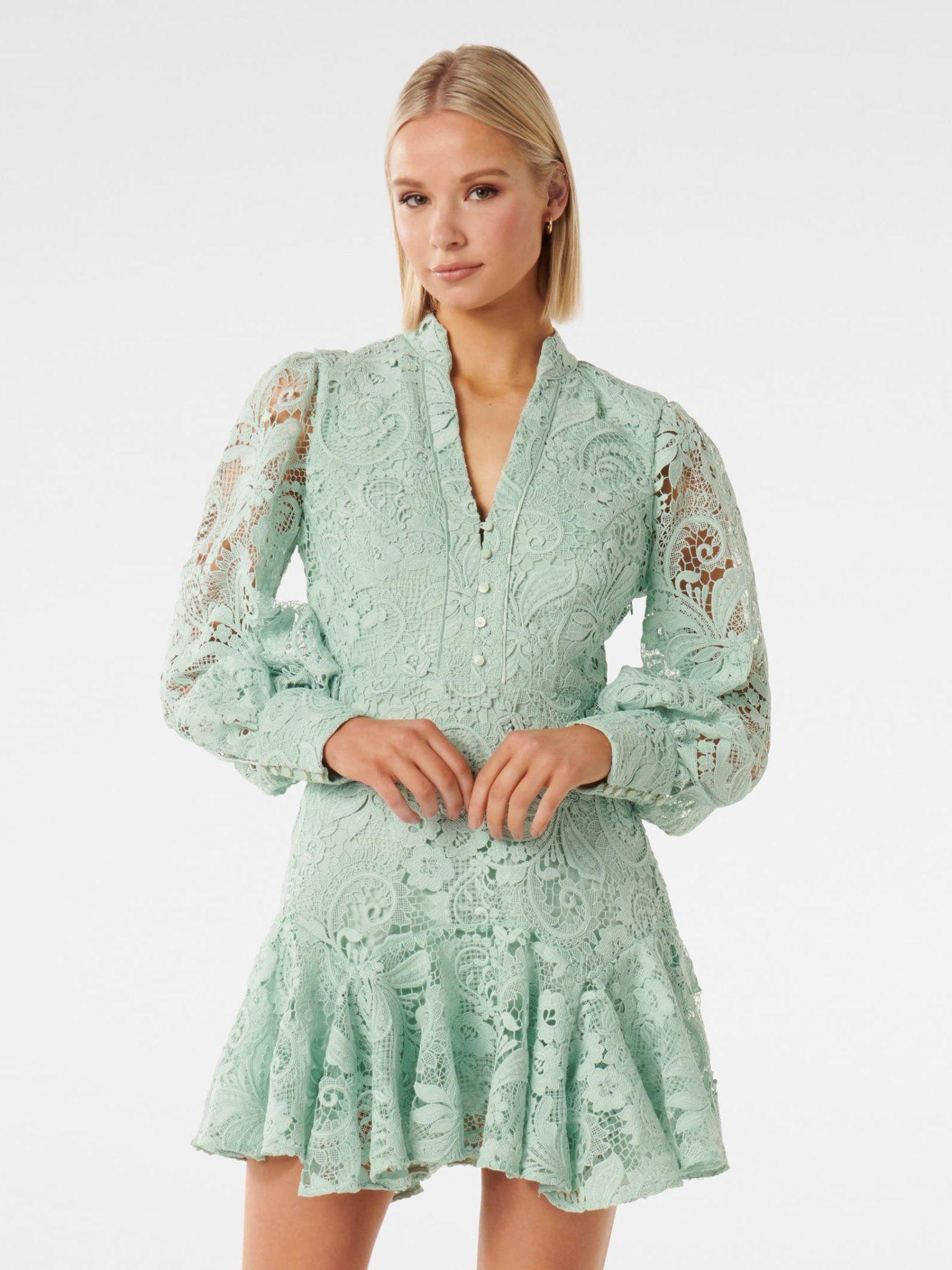 iris lace mini dress