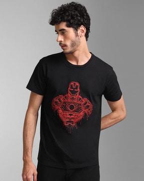 iron man print crew-neck t-shirt