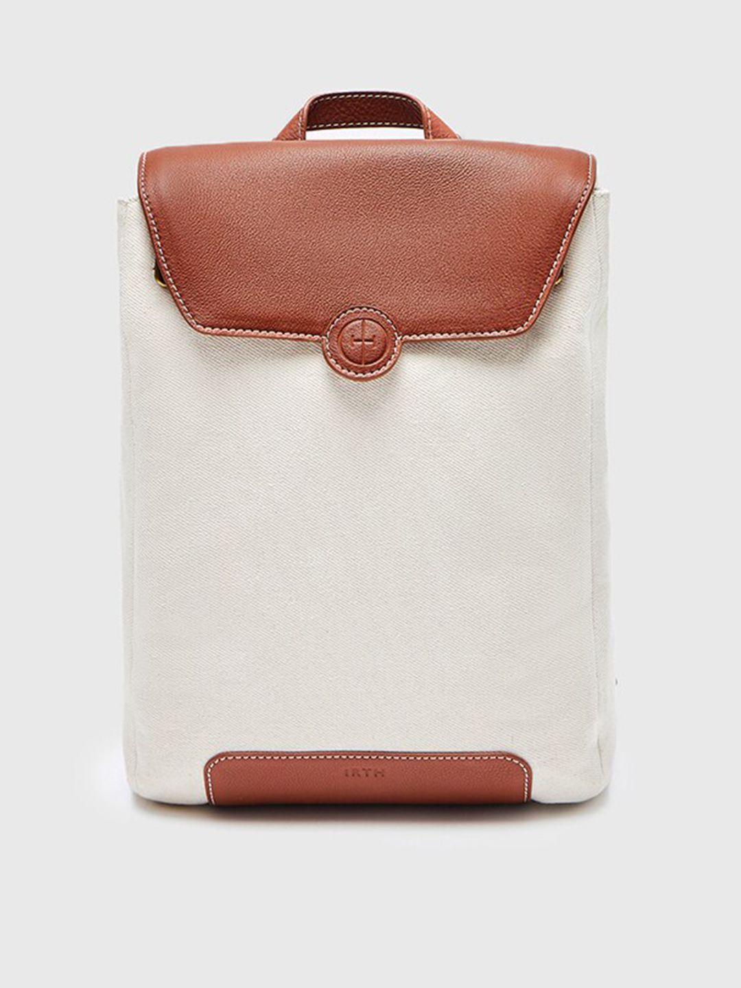irth women colourblocked leather backpack