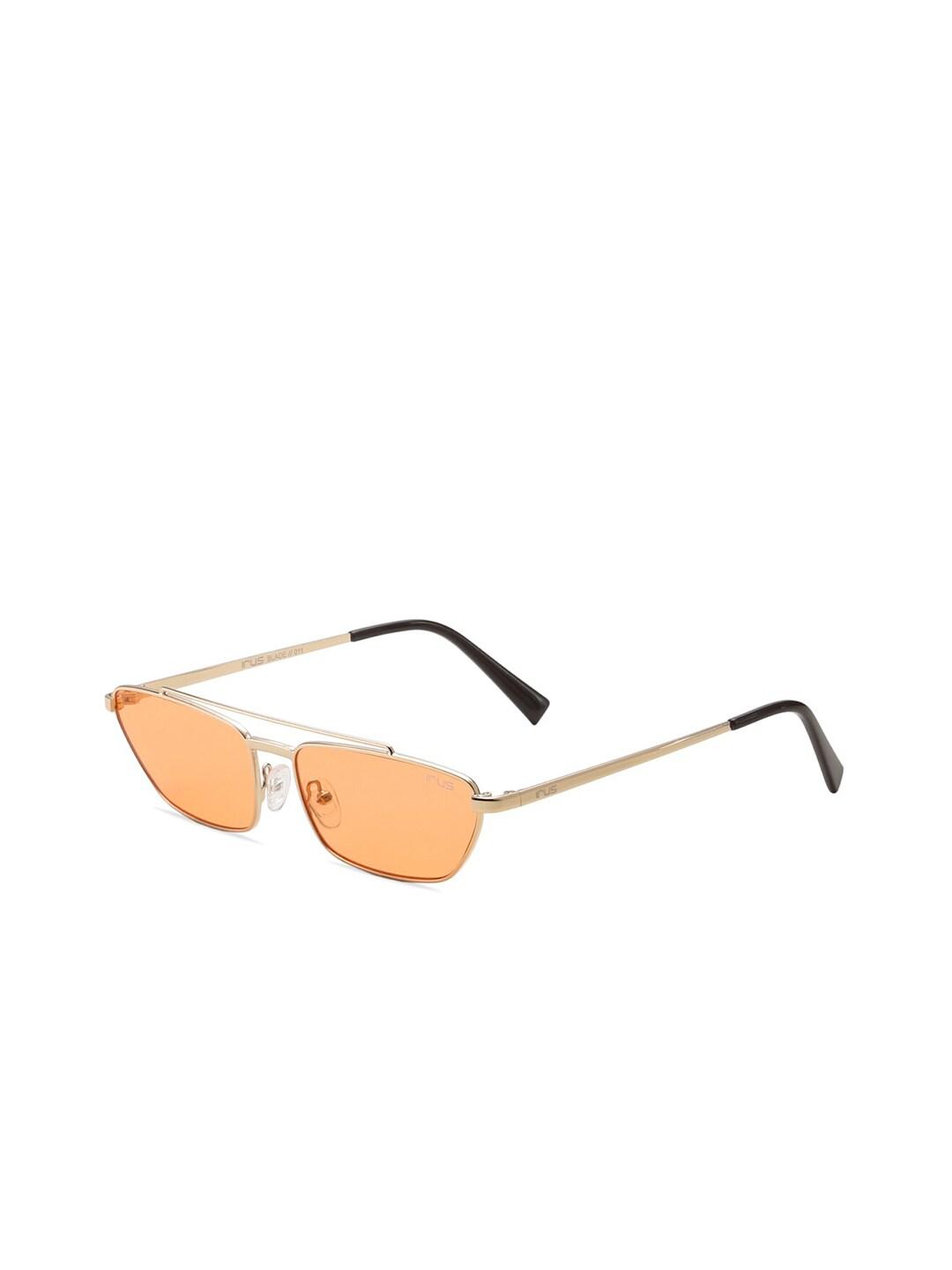 irus by idee full rim rectangle sunglasses with uv protected lens irs1030c13sg-gold
