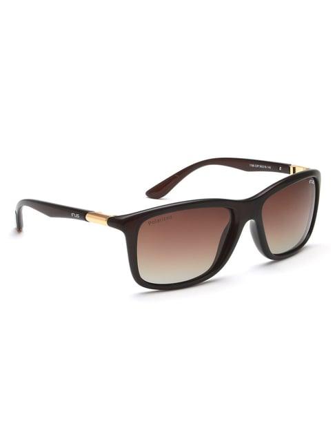 irus by idee brown square sunglasses for men