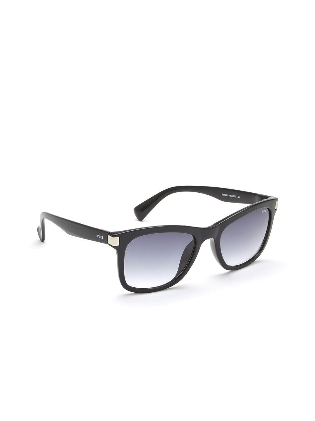 irus by idee men black lens & black square sunglasses irso105c1sg-black