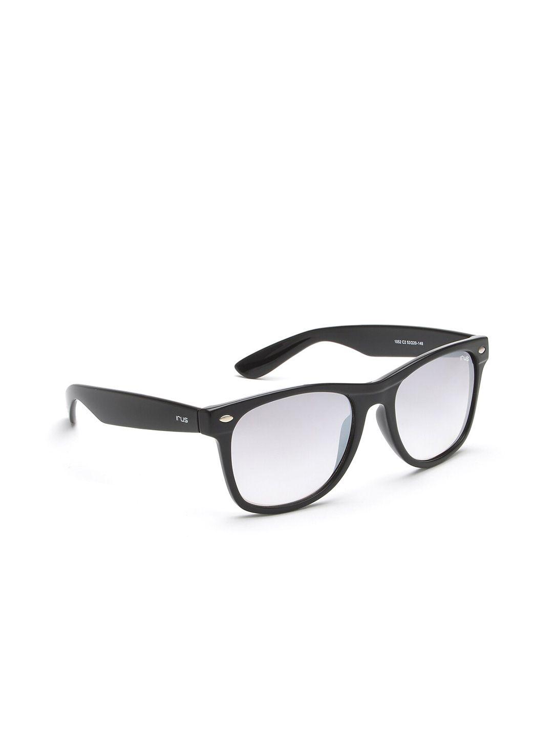 irus by idee men clear lens & black square sunglasses