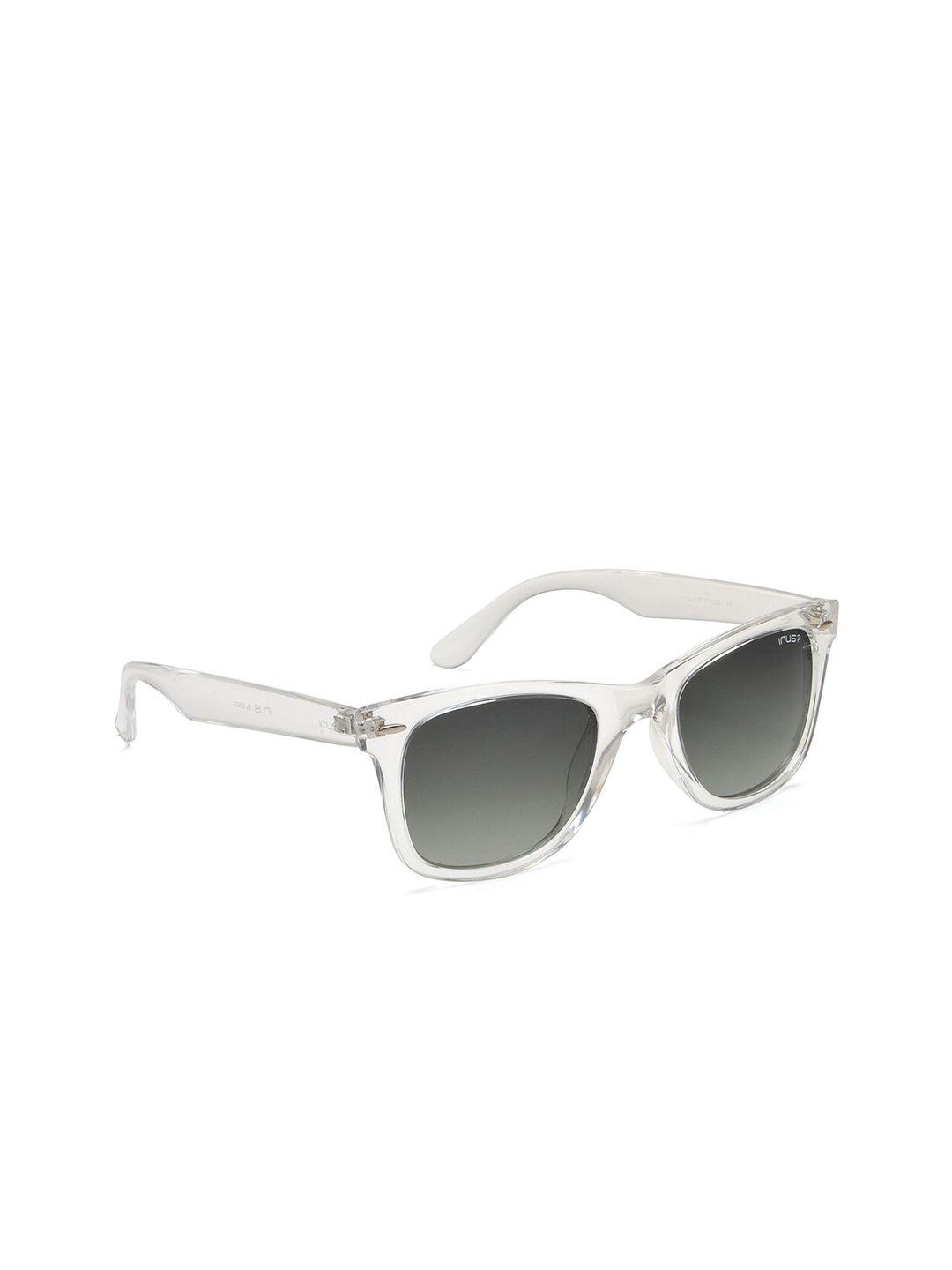 irus by idee men grey lens & white square sunglasses with polarised lens