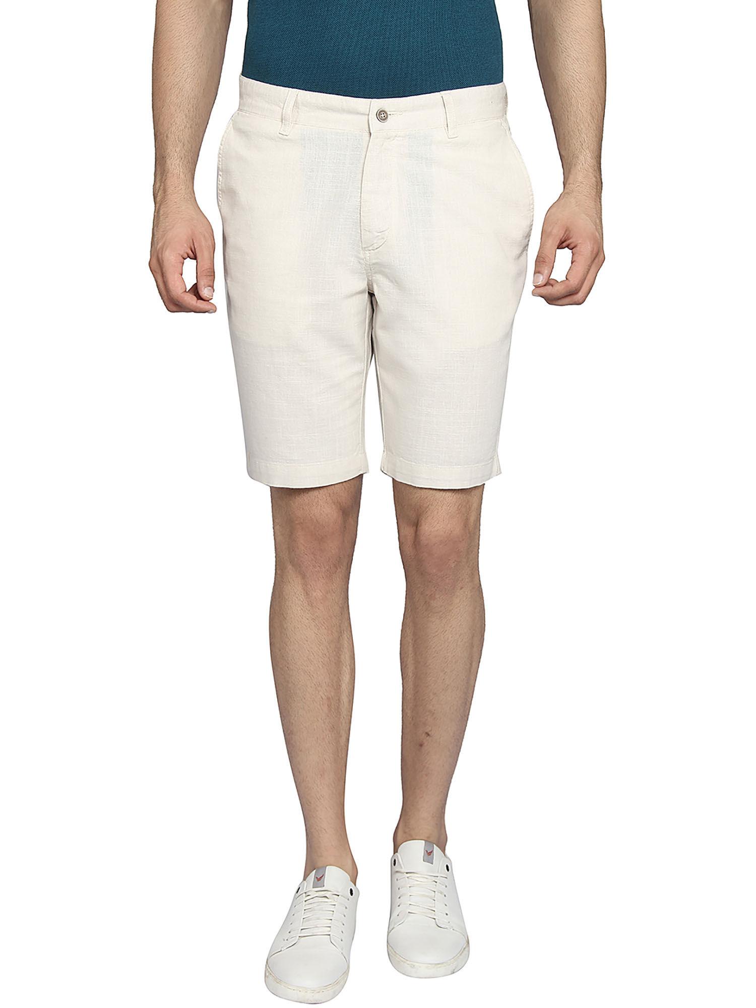 isaac casual shorts in cream