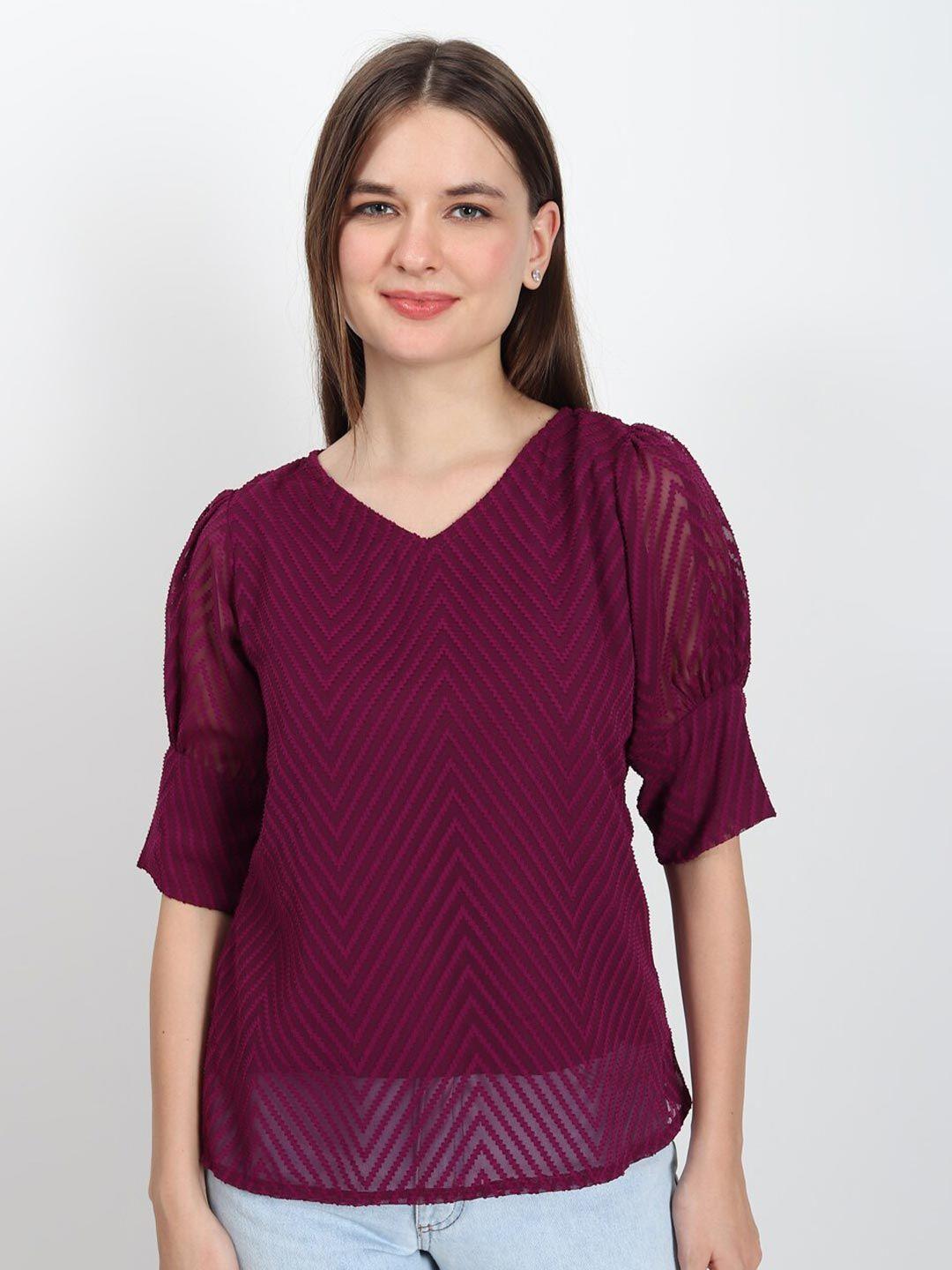 isam v-neck puff sleeves top