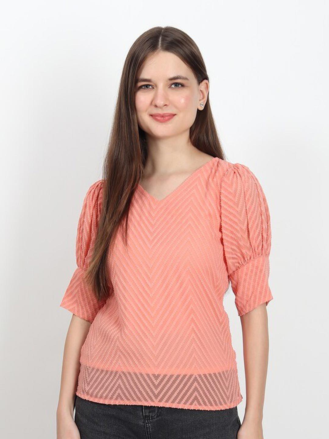 isam v-neck puff sleeves top