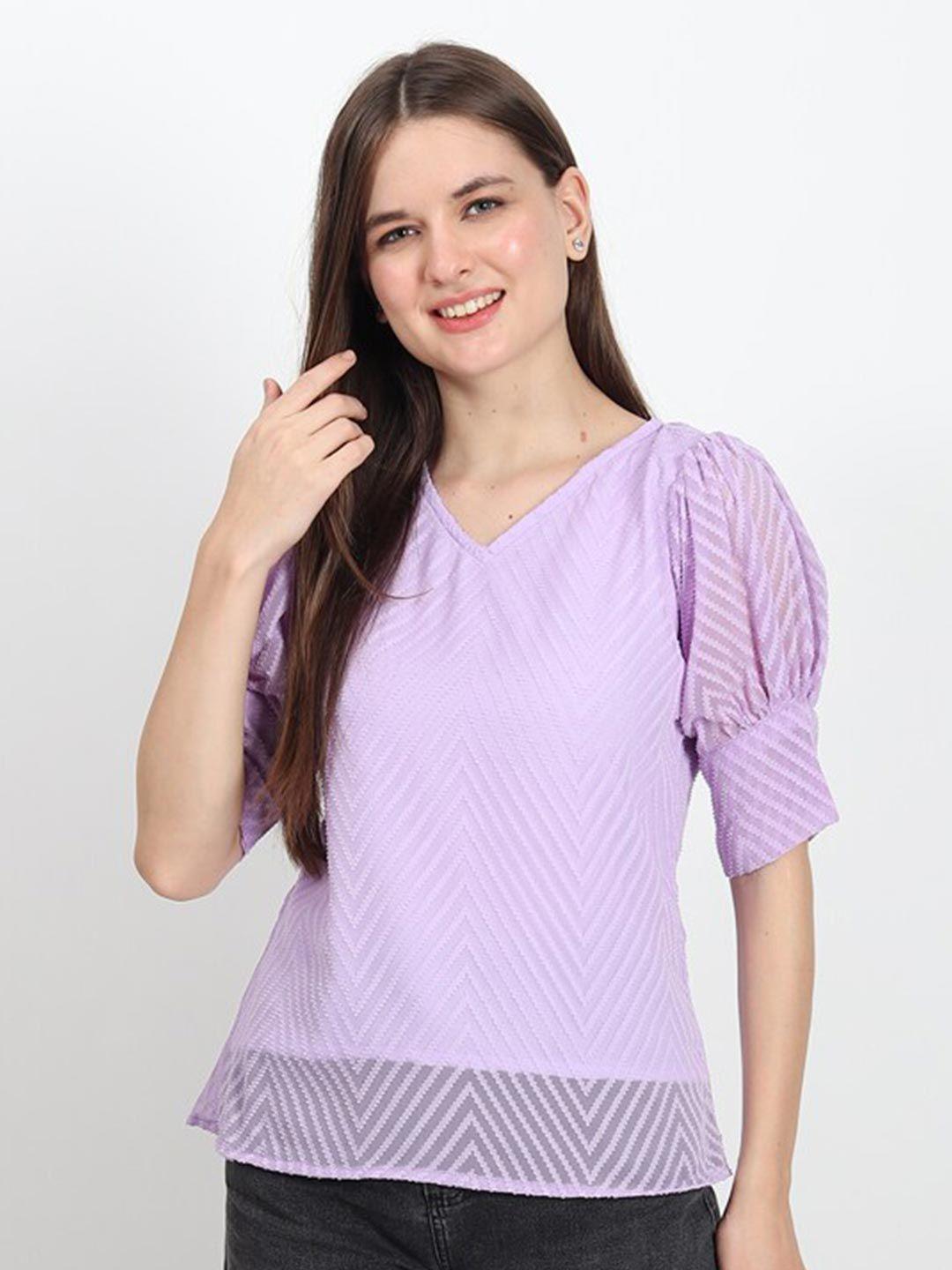 isam v-neck puff sleeves top