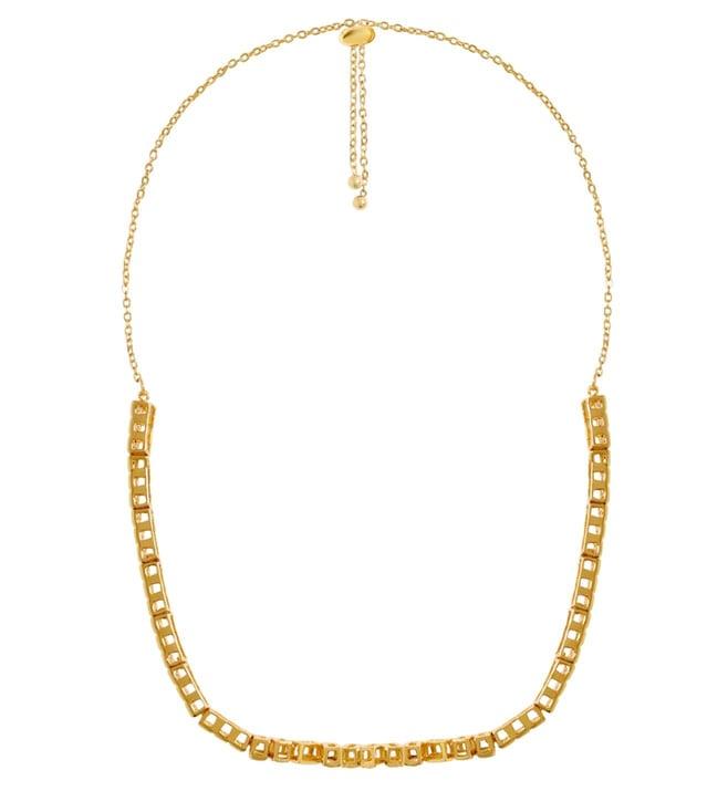 isharya abstract infinity necklace in 18kt gold plated