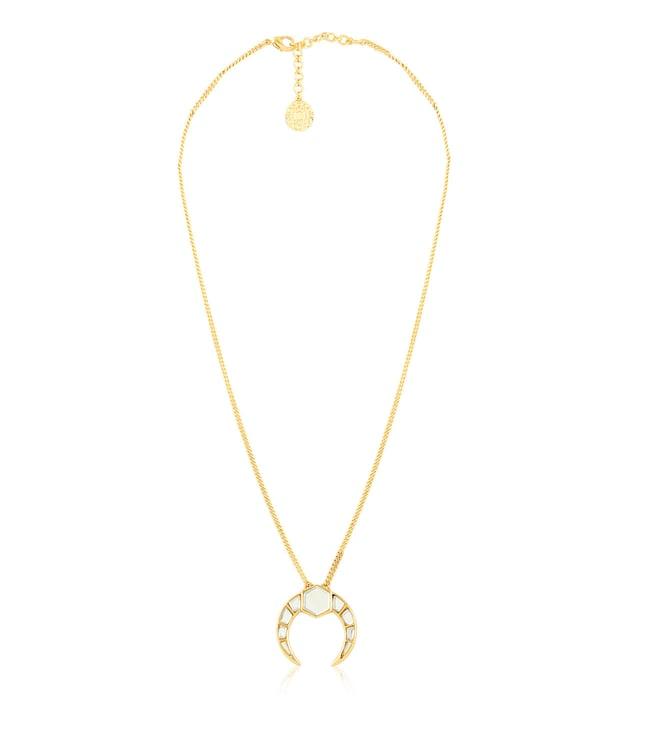 isharya essential luna necklace in 18kt gold plated