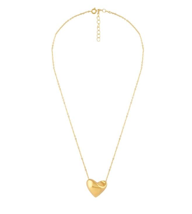 isharya gold heart necklace in 18kt gold plated