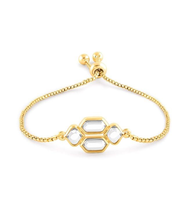 isharya lumen mirror bracelet in 18kt gold plated