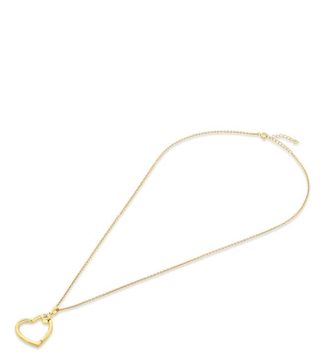 isharya play 2.0 heart locket chain in 18kt gold plated