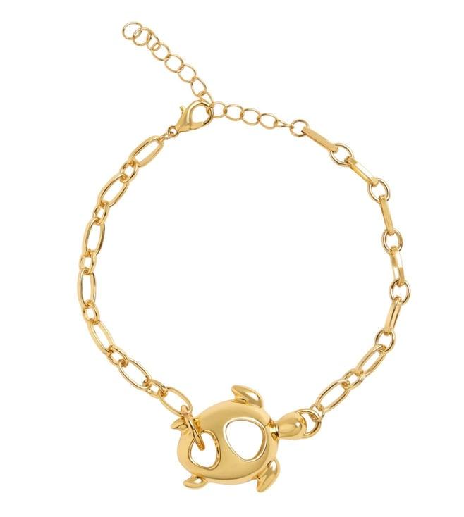 isharya turtle chain bracelet in 18kt gold plated