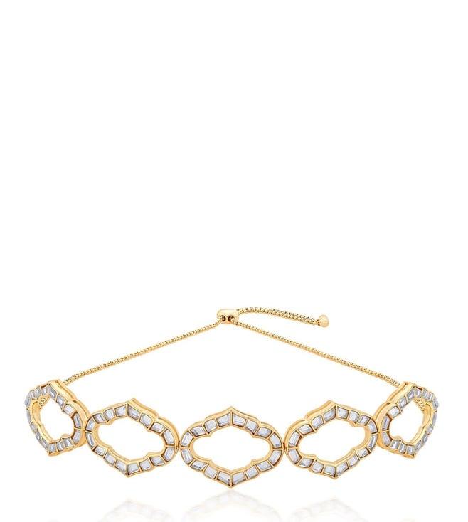 isharya white q2 amara mirror satement choker necklace