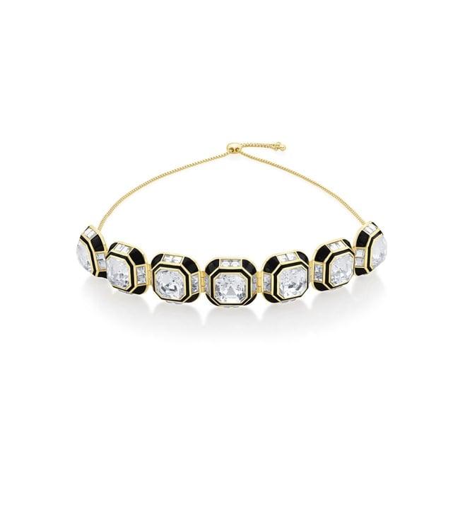 isharya wild things optic crystal choker in 18kt gold plated