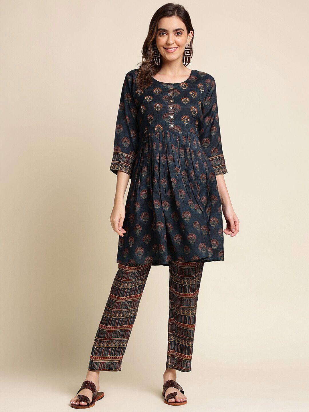 ishin-women-printed-top-with-trousers