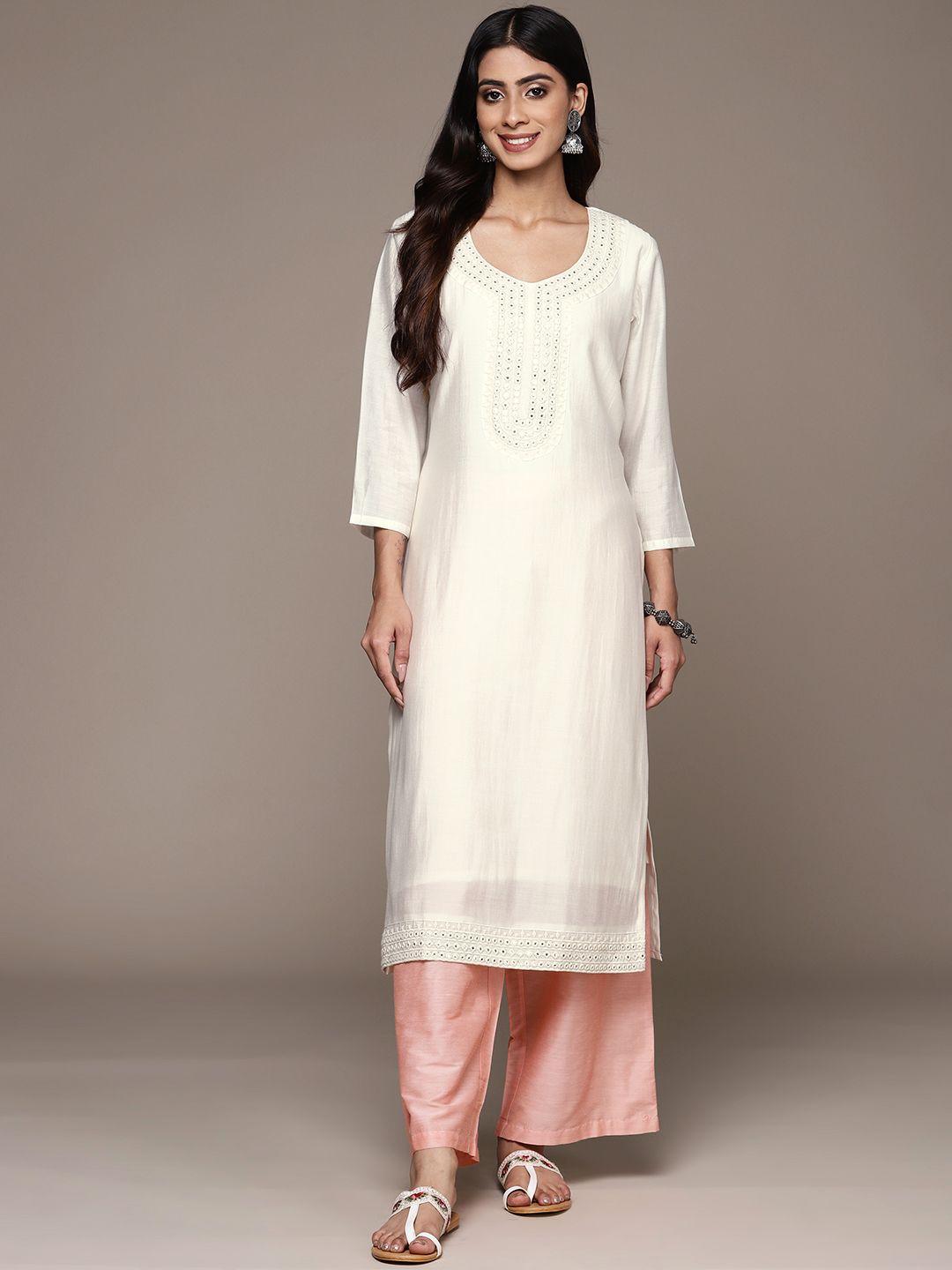 ishin embellished mirror work kurta