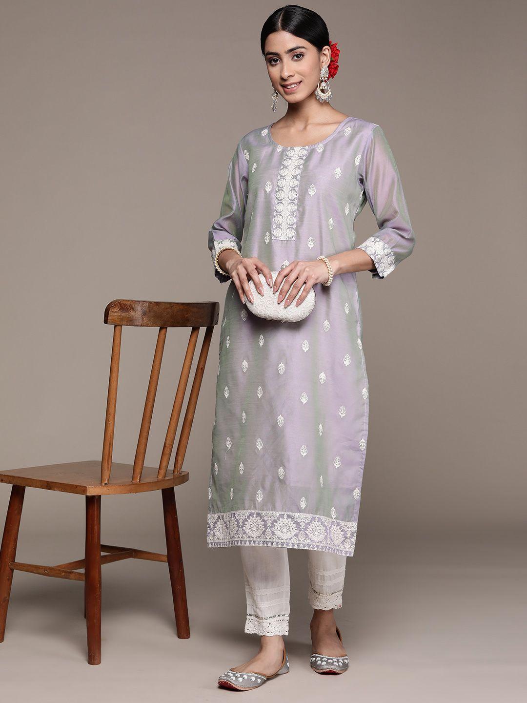 ishin ethnic motifs embroidered kurta