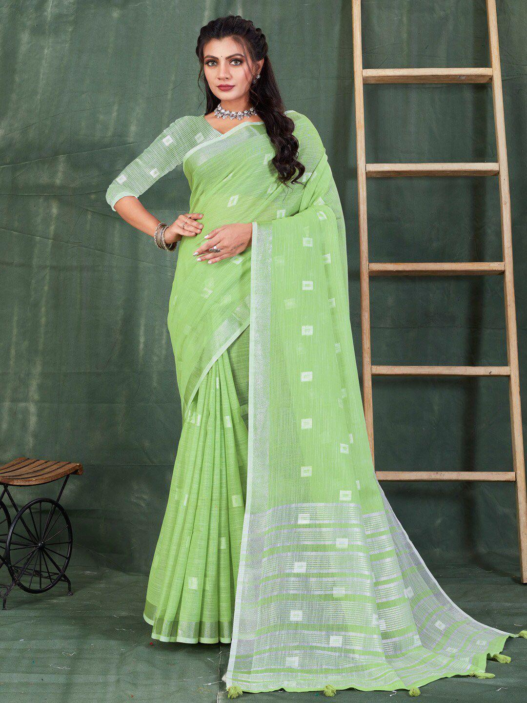 ishin geometric woven design zari saree