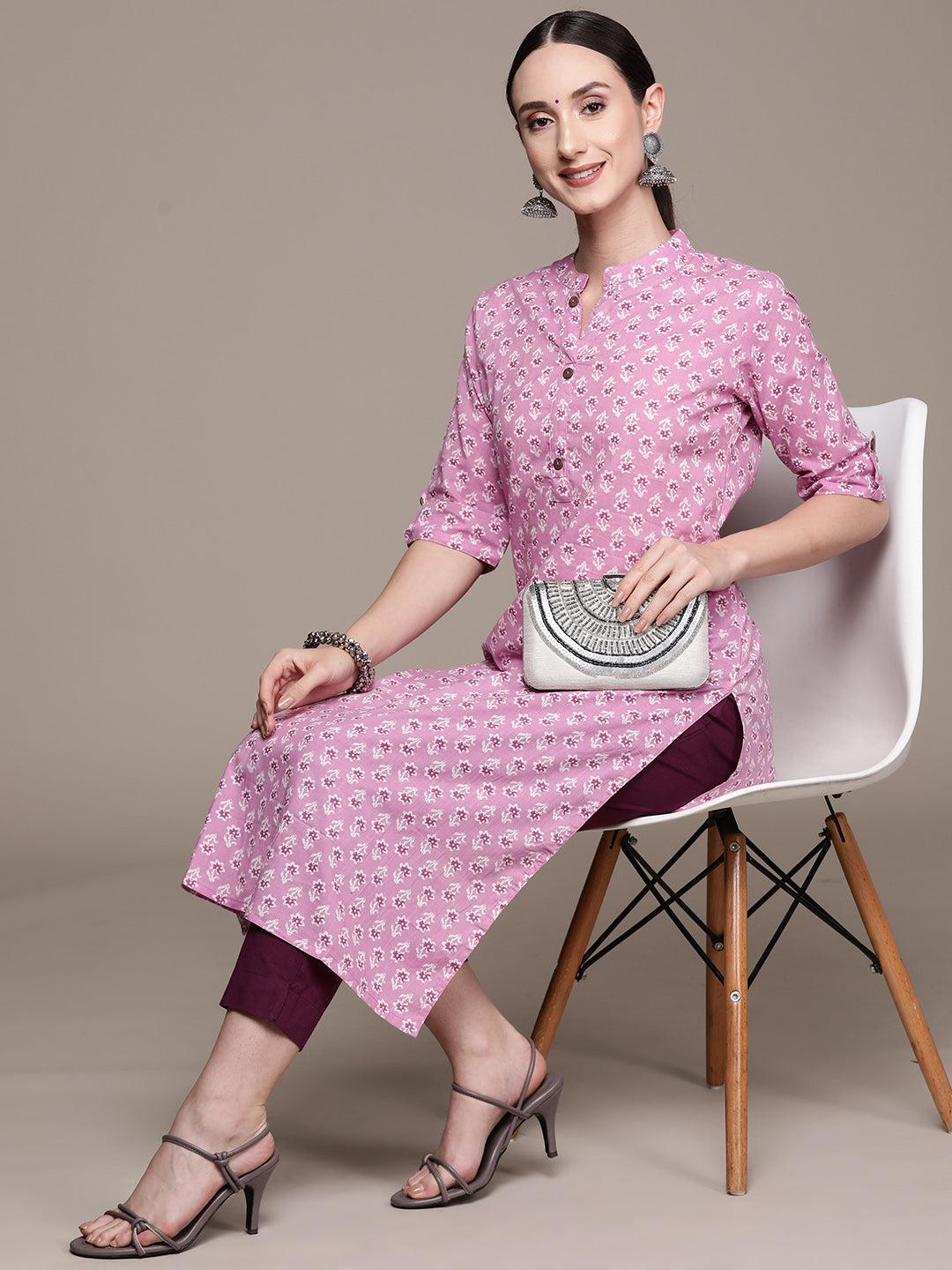 ishin women's printed a-line kurta