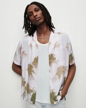 islands relaxed fit tropical print shirt
