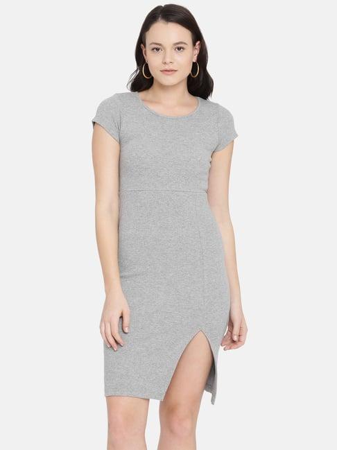 isu by radhika apte grey textured dress