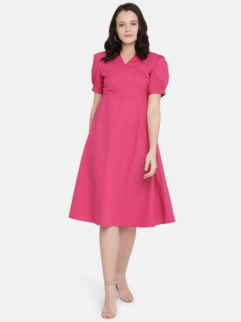 isu by radhika apte pink below knee dress