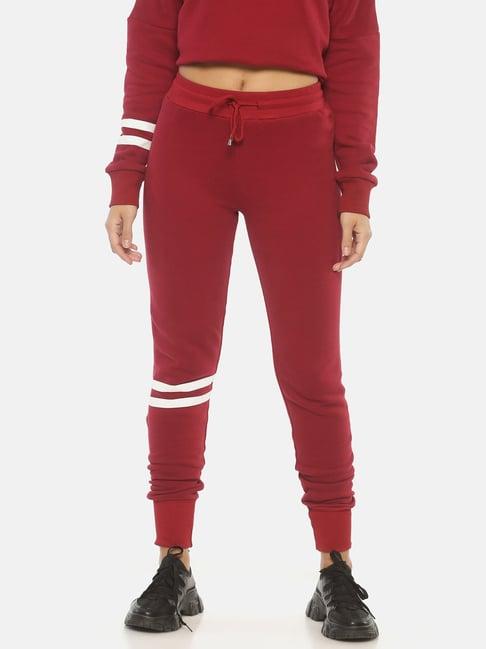 isu maroon cotton joggers