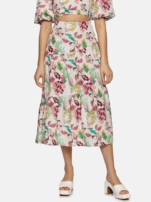 isu multicolor printed maxi skirt