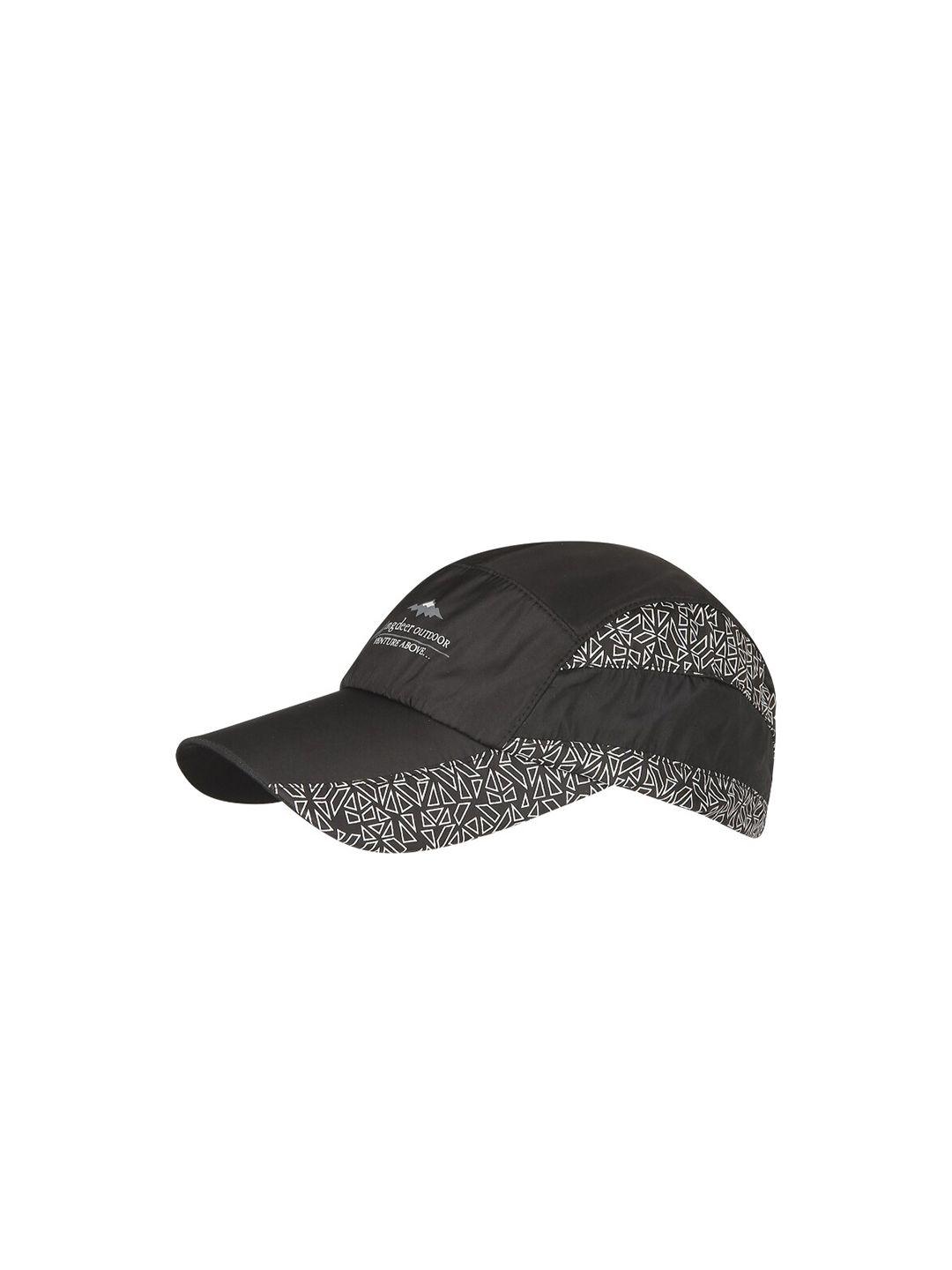 isweven black & white printed snapback cap