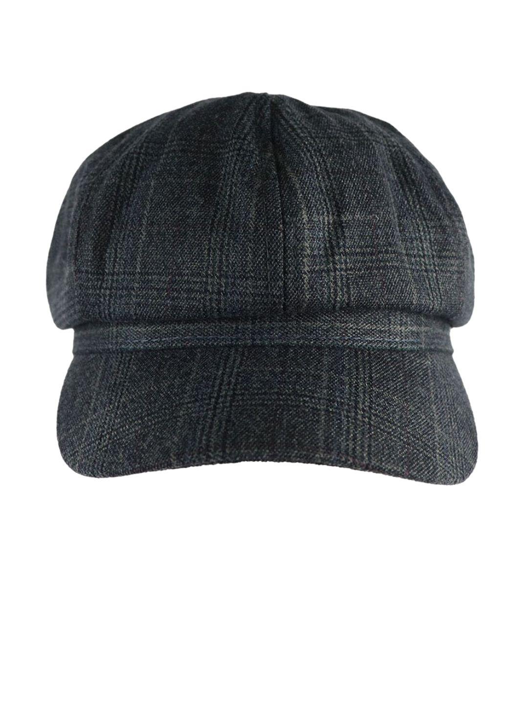 isweven unisex black self design visor cap