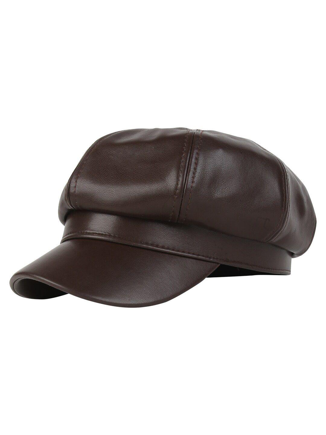 isweven unisex brown ascot beret french cap