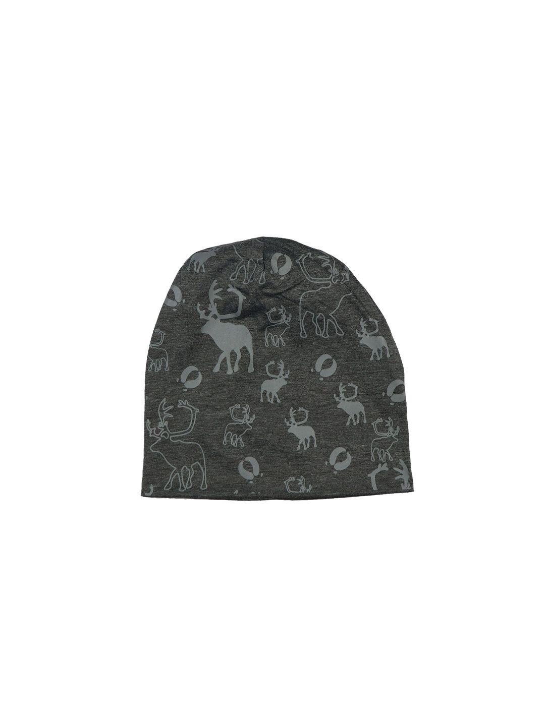 isweven unisex grey printed beanie