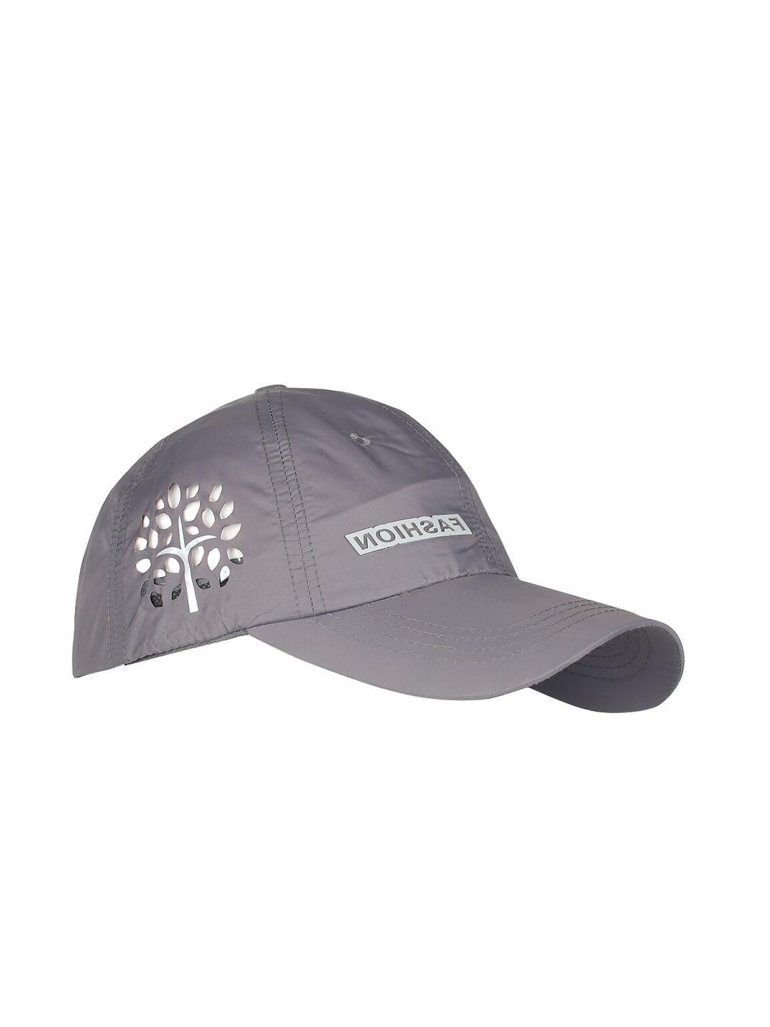 isweven unisex grey printed snapback cap