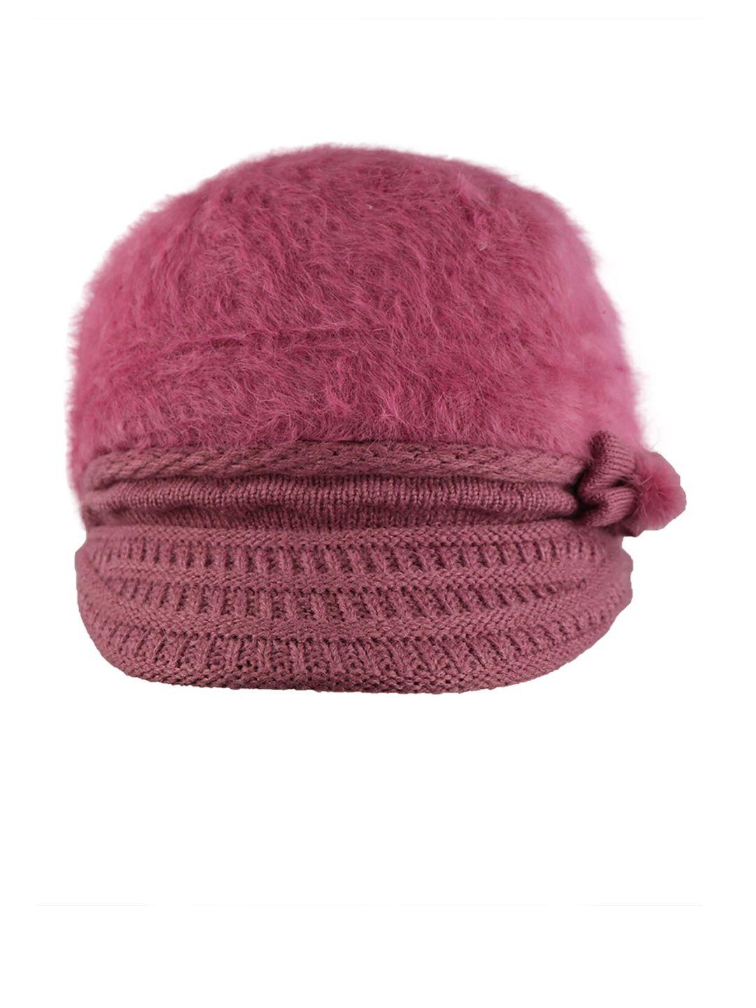 isweven unisex pink solid woven expandable visor cap