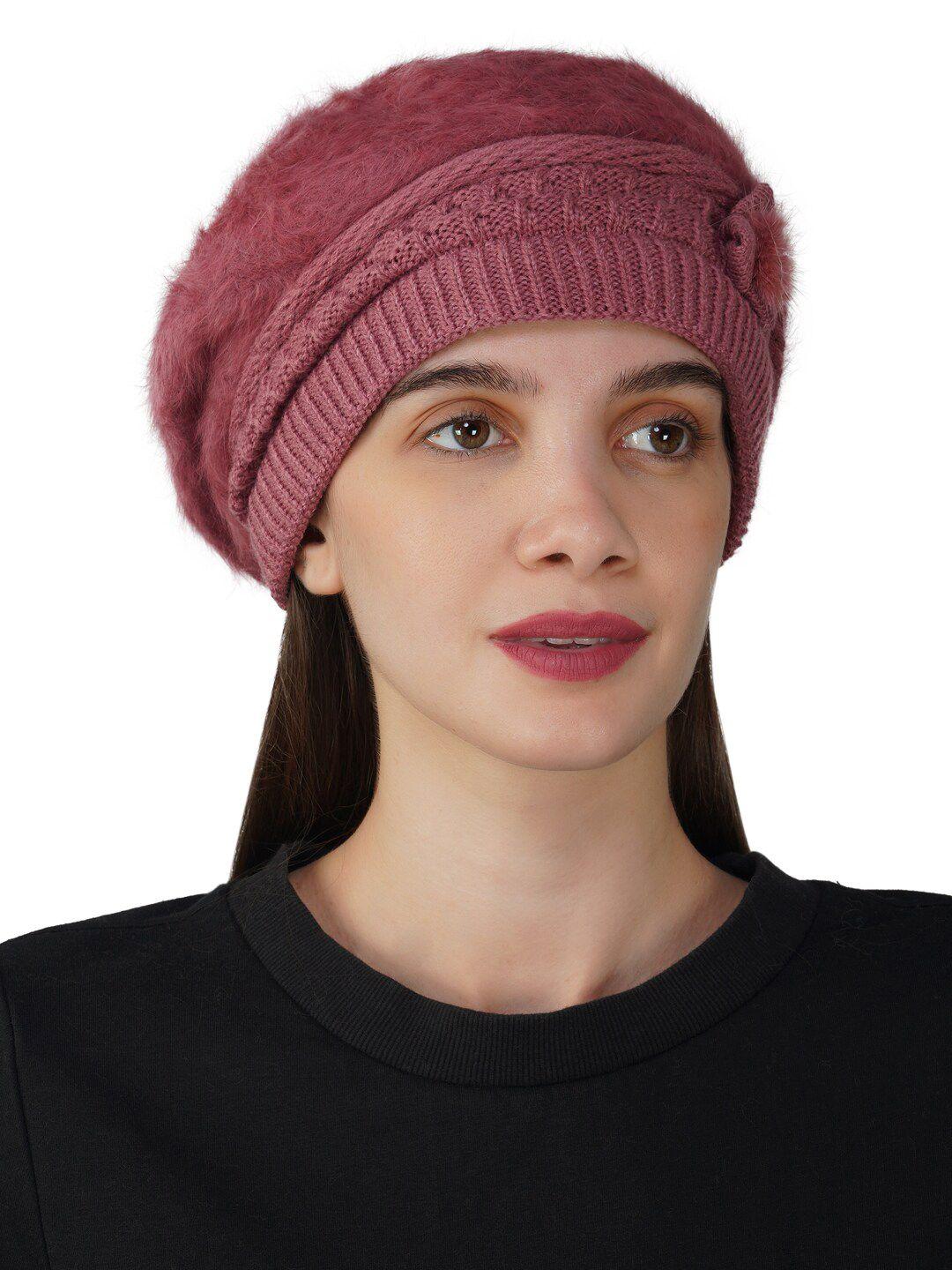 isweven unisex self design woollen beanie