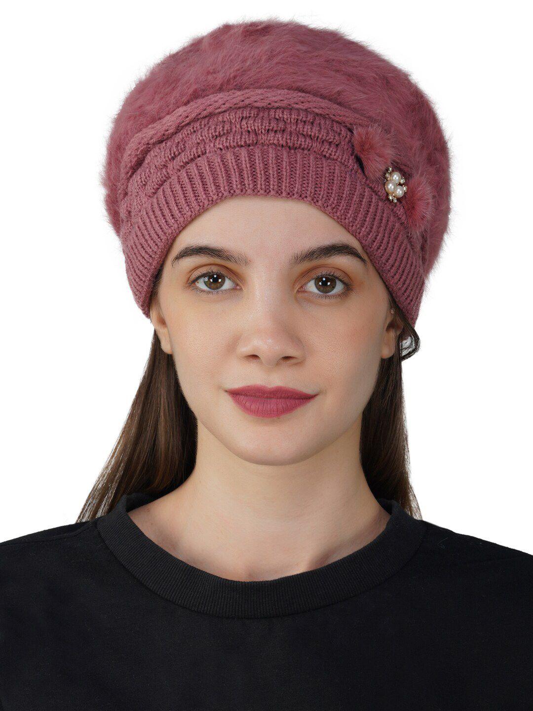 isweven unisex self design woollen beanie