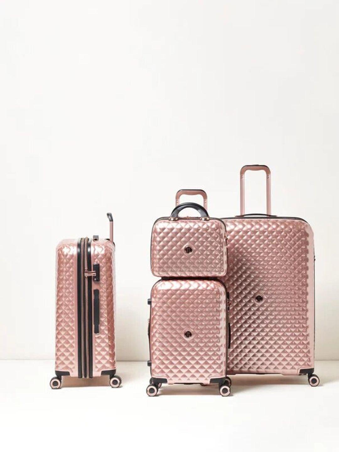 it luggage glitzy set of 2 textured hard-sided trolley bag