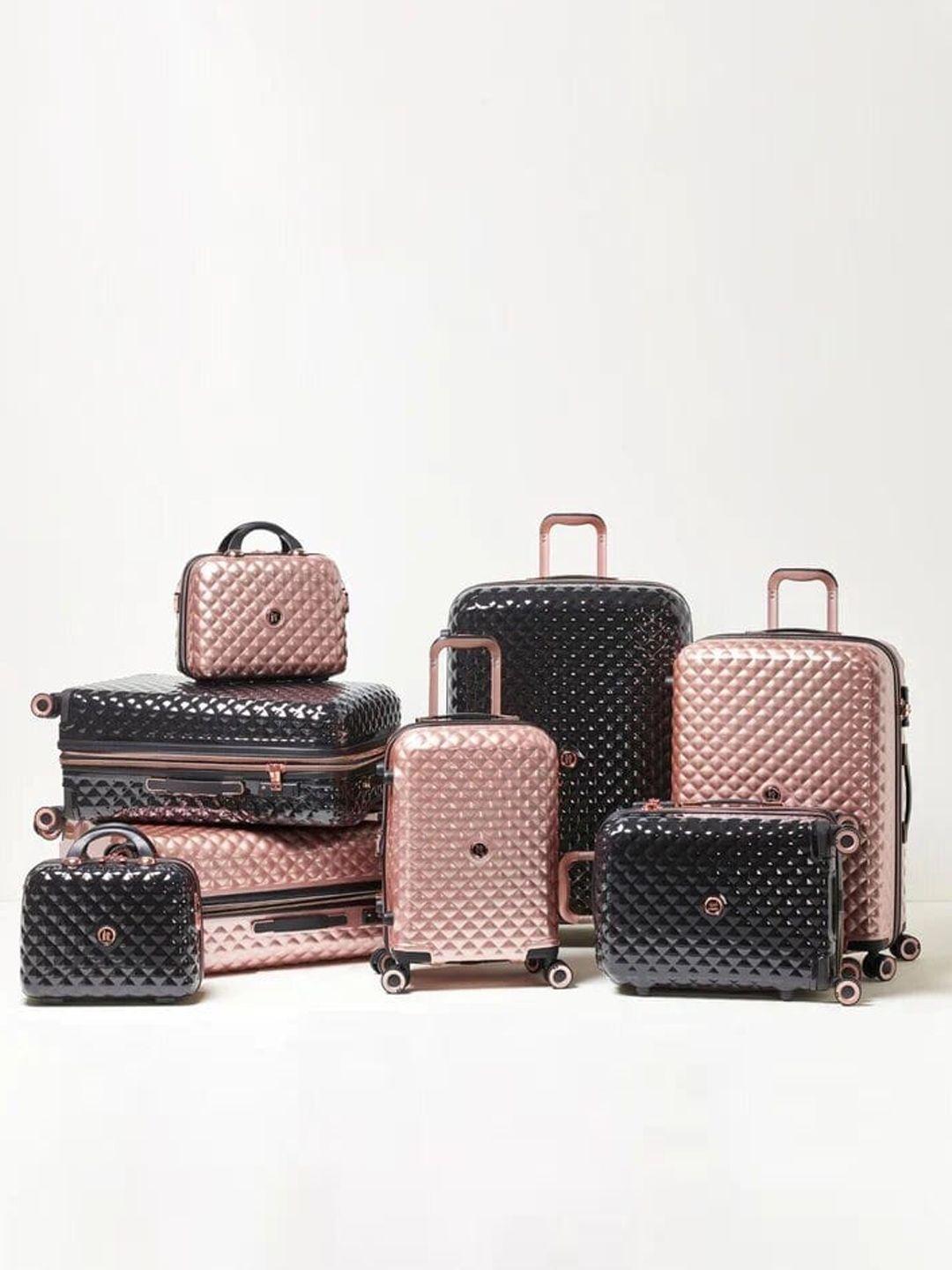 it luggage glitzy set of 2 textured hard-sided trolley bag